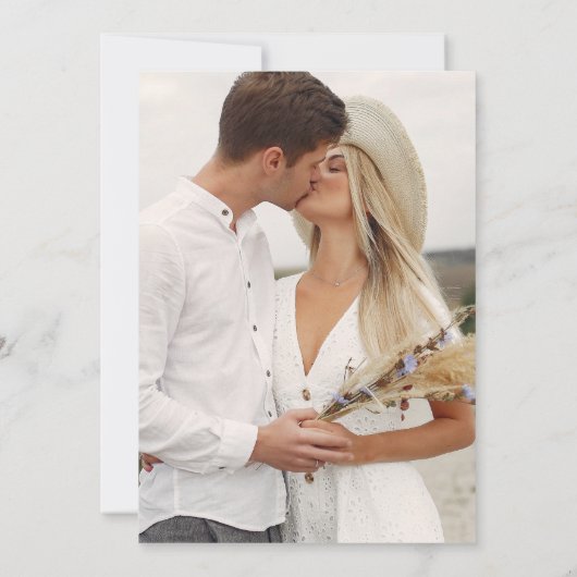 はっきりしたフローラ開花フォト結婚式招待状 招待状 (裏面)