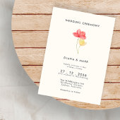 はっきりしたフローラ開花結婚式招待状 招待状