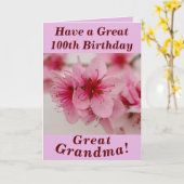 はっきりしたフローラ100th誕生日カー素晴らしド カード (黄色い花)