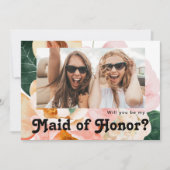 はっきりしたフローラ |フォトメイド・オブ・オーナー(花嫁付き添い人)提案カード 招待状 (正面)