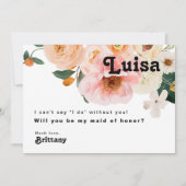 はっきりしたフローラ |フォトメイド・オブ・オーナー(花嫁付き添い人)提案カード 招待状 (裏面)