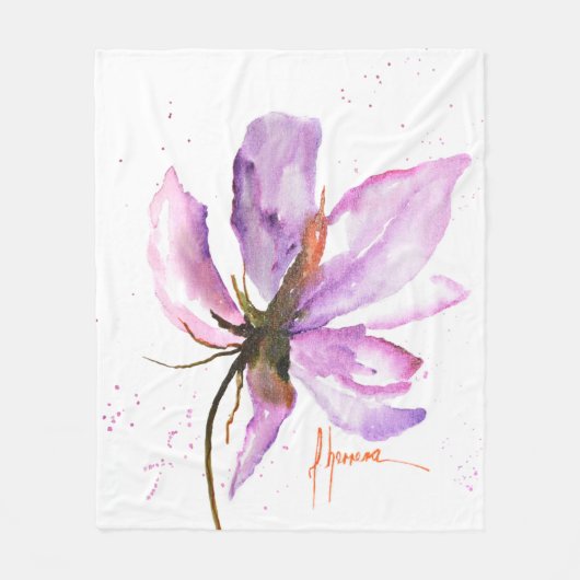 はっきりしたフローラ フリースブランケット (正面)