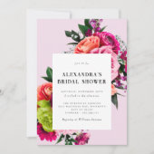 はっきりしたフローラ |モダンカラフルブライダルシャワー 招待状 (正面)