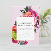はっきりしたフローラ |モダンカラフルブライダルシャワー 招待状 (スタンド正面)