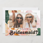 はっきりしたフローラ |写真Bridesmaid Proposal Card 招待状 (正面)