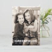 はっきりしたフ赤と白ォトホリデーカード シーズンカード (スタンド正面)