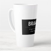 はっきりしたブモダンランドまたは会社名 |黒と白 カフェラテマグ (左アングル)