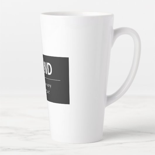 はっきりしたブモダンランドまたは会社名 |黒と白 カフェラテマグ (右)