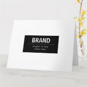 はっきりしたブモダンランドまたは会社名 |黒と白 カード (黄色い花)