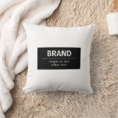 はっきりしたブモダンランドまたは会社名 |黒と白 クッション (ブランケット)