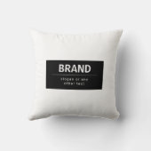 はっきりしたブモダンランドまたは会社名 |黒と白 クッション (裏面)