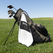 はっきりしたブモダンランドまたは会社名 |黒と白 ゴルフタオル (グリーン)