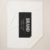 はっきりしたブモダンランドまたは会社名 |黒と白 シェルパブランケット (正面)