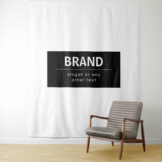 はっきりしたブモダンランドまたは会社名 |黒と白 タペストリー (インサイチュ)