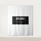 はっきりしたブモダンランドまたは会社名 |黒と白 タペストリー (正面)