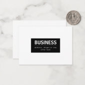 はっきりしたブモダンランドまたは会社名 |黒と白 ノートカード (正面/裏面インサイチュ)