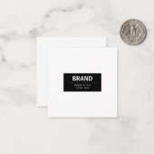 はっきりしたブモダンランドまたは会社名 |黒と白 ノートカード (正面/裏面インサイチュ)