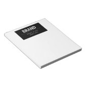 はっきりしたブモダンランドまたは会社名 |黒と白 ノートパッド (アングル)