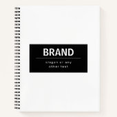 はっきりしたブモダンランドまたは会社名 |黒と白 ノートブック (正面)