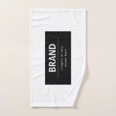 はっきりしたブモダンランドまたは会社名 |黒と白 バスタオルセット (ハンドタオル)