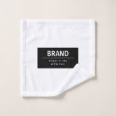 はっきりしたブモダンランドまたは会社名 |黒と白 バスタオルセット (ウォッシュタオル)