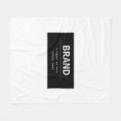 はっきりしたブモダンランドまたは会社名 |黒と白 フリースブランケット (正面(横))