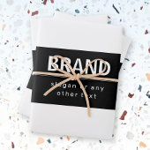 はっきりしたブモダンランドまたは会社名 |黒と白 ラッピングペーパーシート