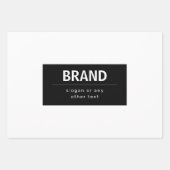 はっきりしたブモダンランドまたは会社名 |黒と白 ラッピングペーパーシート (正面2)