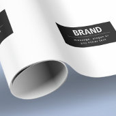 はっきりしたブモダンランドまたは会社名 |黒と白 ラッピングペーパー