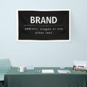 はっきりしたブモダンランドまたは会社名 |黒と白 横断幕 (トレードショー)