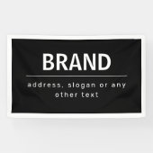 はっきりしたブモダンランドまたは会社名 |黒と白 横断幕 (横)