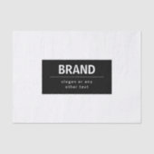 はっきりしたブモダンランドまたは会社名 |黒と白 薄葉紙 (正面)