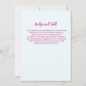 はっきりしたブラシストロークフローラ水結婚色 招待状 (裏面)