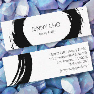 はっきりしたブラックイ絵を描ンクモダンリングや輪公証人シンプル スキニー名刺