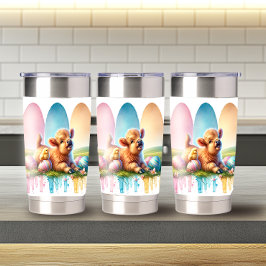 はっきりしたブラッシュストロークイースターハイランドカウズ20oz 保温保冷タンブラー