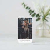 はっきりしたプロフェッショナルミニマモダンリストトレンディーシック 名刺 (スタンド正面)