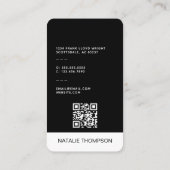 はっきりしたプロフェッショナルミニマモダンリストトレンディーシック 名刺 (裏面)