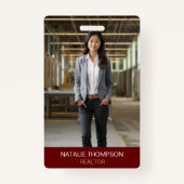 はっきりしたプロフェッショナル実在エステートシック不動産仲介業者QRコード バッジ (正面)