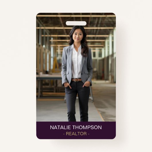 はっきりしたプロフェッショナル実在エステートシック不動産仲介業者QRコード バッジ (正面)