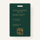 はっきりしたプロフェッショナル実在エステートシック不動産仲介業者QRコード バッジ (裏面)
