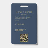 はっきりしたプロフェッショナル実在エステートシック不動産仲介業者QRコード バッジ (裏面)