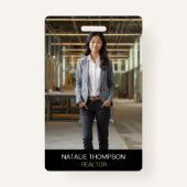 はっきりしたプロフェッショナル実在エステートシック不動産仲介業者QRコード バッジ (正面)