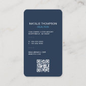 はっきりしたプロフェッショナル実在エステートシック不動産仲介業者QRコード 名刺 (裏面)