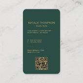 はっきりしたプロフェッショナル実在エステートシック不動産仲介業者QRコード 名刺 (裏面)