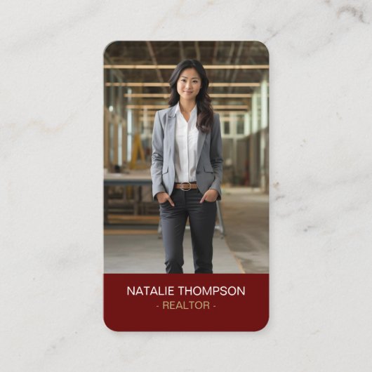 はっきりしたプロフェッショナル実在エステートシック不動産仲介業者QRコード 名刺 (正面)