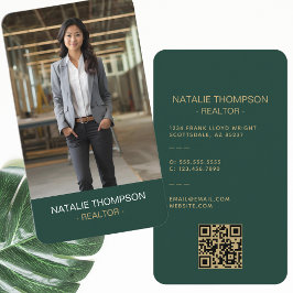 はっきりしたプロフェッショナル実在エステートシック不動産仲介業者QRコード 名刺