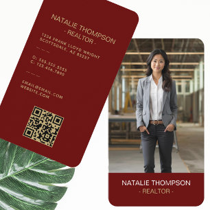 はっきりしたプロフェッショナル実在エステートシック不動産仲介業者QRコード 名刺