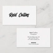 はっきりしたプロフェッショナル署名スクリプトマーカー名B 名刺 (正面/裏面)