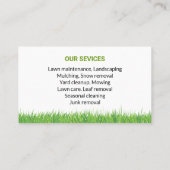 はっきりしたプロフェッショナル芝刈気にり 名刺 (裏面)