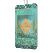 はっきりしたベリディアン緑アクア色 カーエアーフレッシュナー (左)